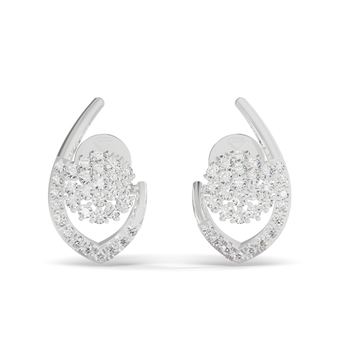Guru Jewel's Elegant Oval Diamond Hoop Earrings for Her