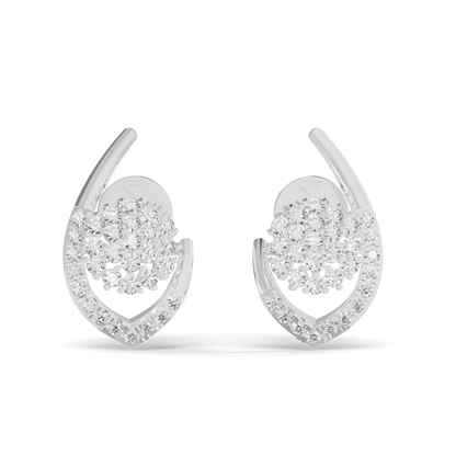 Guru Jewel's Elegant Oval Diamond Hoop Earrings for Her
