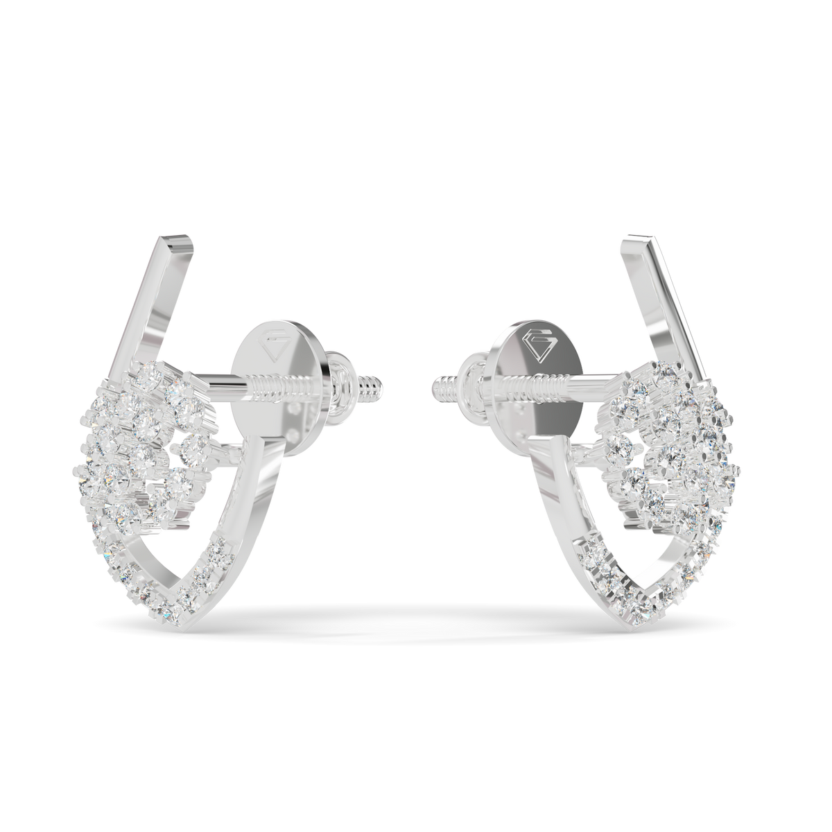 Guru Jewel's Elegant Oval Diamond Hoop Earrings for Her