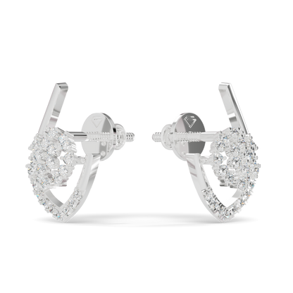 Guru Jewel's Elegant Oval Diamond Hoop Earrings for Her