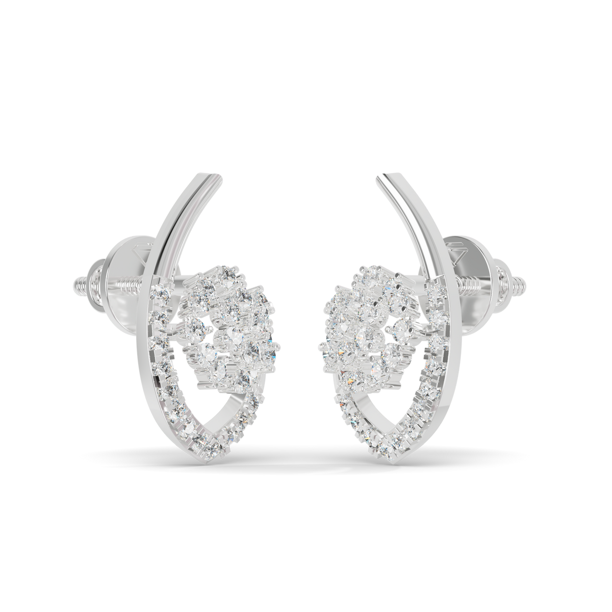 Guru Jewel's Elegant Oval Diamond Hoop Earrings for Her