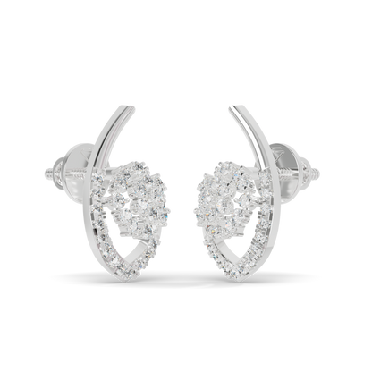 Guru Jewel's Elegant Oval Diamond Hoop Earrings for Her