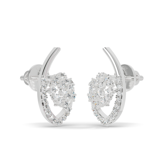 Guru Jewel's Elegant Oval Diamond Hoop Earrings for Her