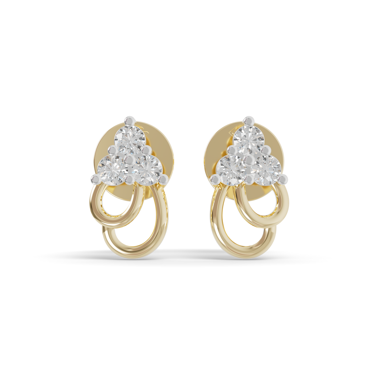 Guru Jewel's Triangular Trio and Loop Silver Earrings for Her