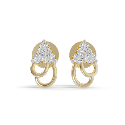 Guru Jewel's Triangular Trio and Loop Silver Earrings for Her