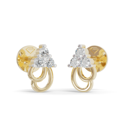 Guru Jewel's Triangular Trio and Loop Silver Earrings for Her