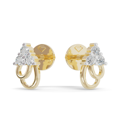 Guru Jewel's Triangular Trio and Loop Silver Earrings for Her