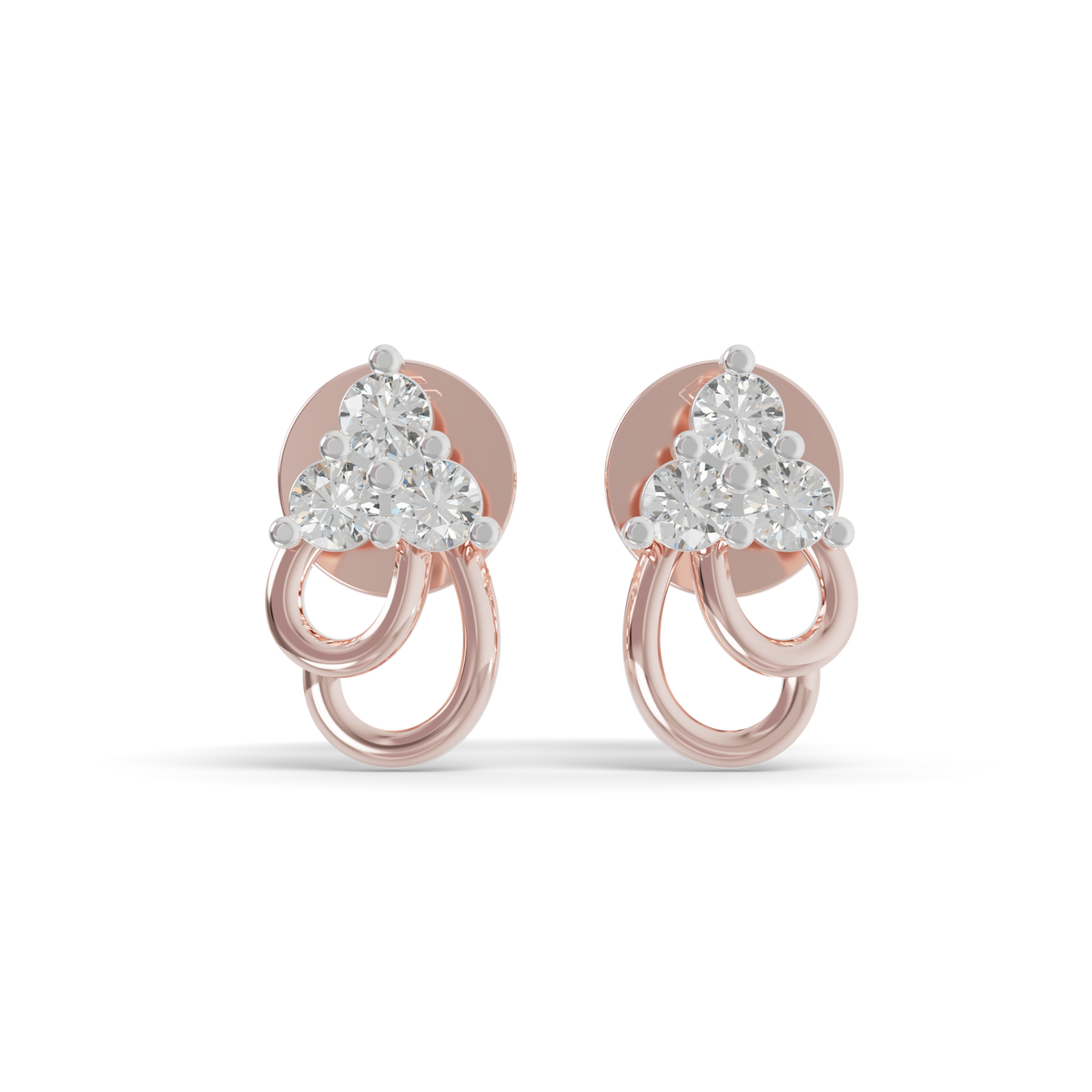 Guru Jewel's Triangular Trio and Loop Silver Earrings for Her
