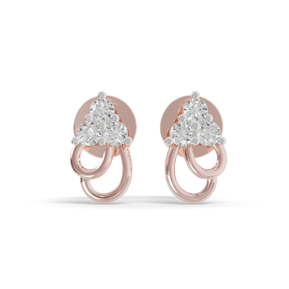 Guru Jewel's Triangular Trio and Loop Silver Earrings for Her