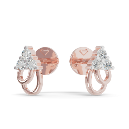 Guru Jewel's Triangular Trio and Loop Silver Earrings for Her