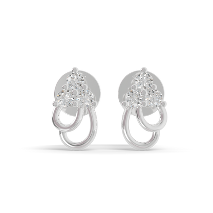Guru Jewel's Triangular Trio and Loop Silver Earrings for Her