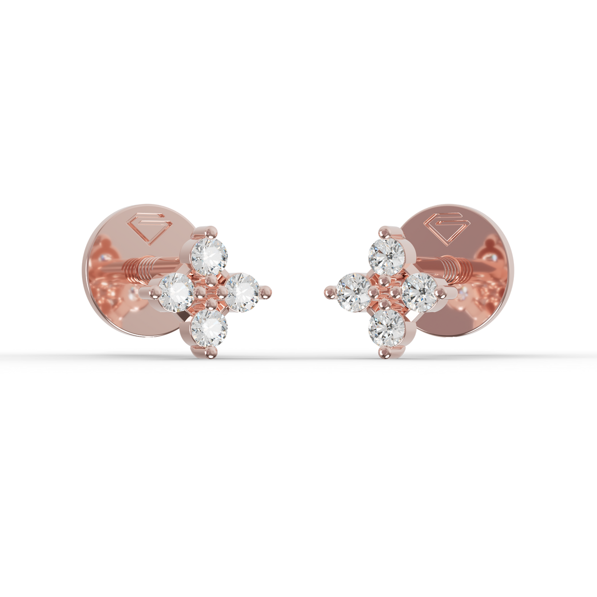 Guru Jewel's Warm Glow Four-Stone Blossom Earrings for Her