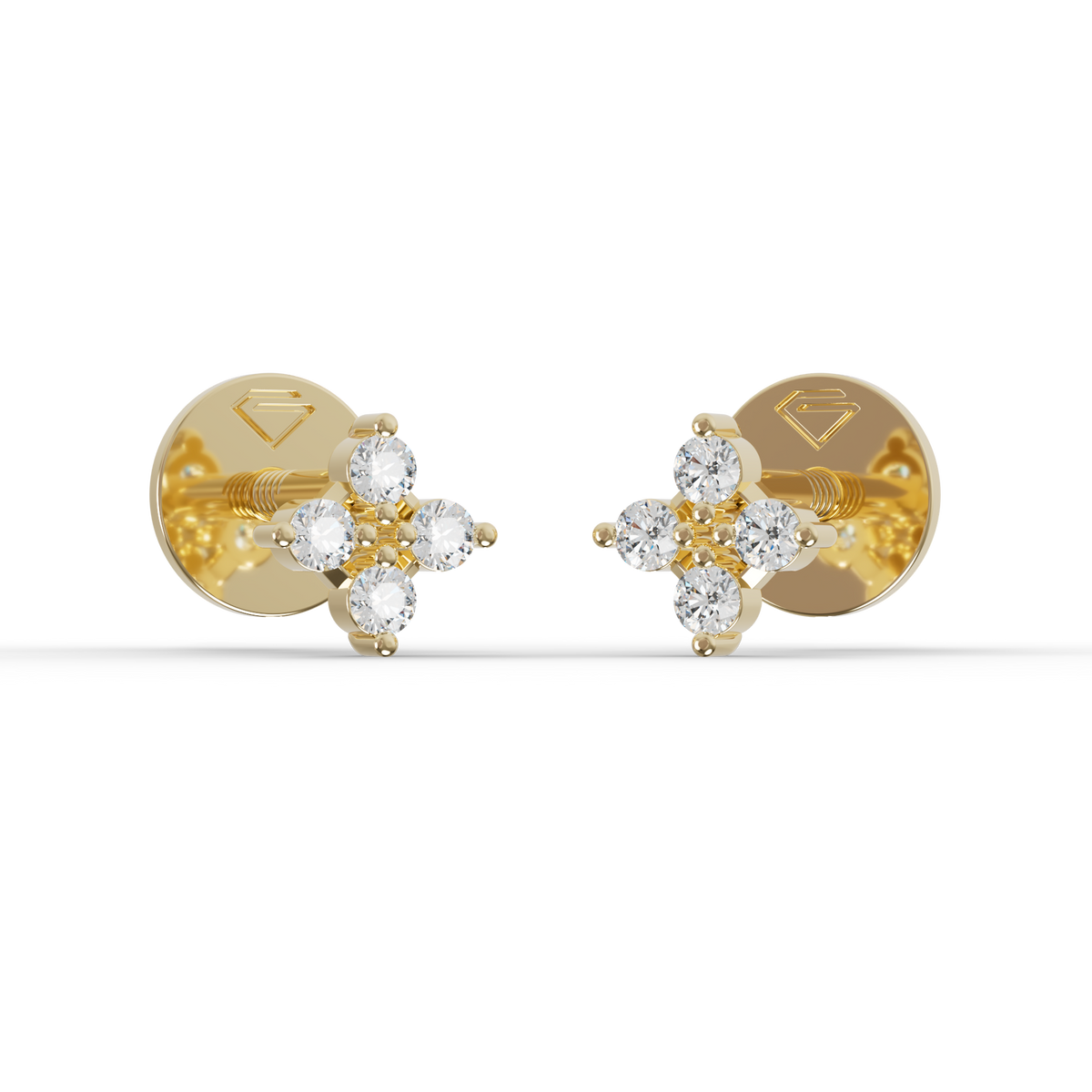 Guru Jewel's Warm Glow Four-Stone Blossom Earrings for Her