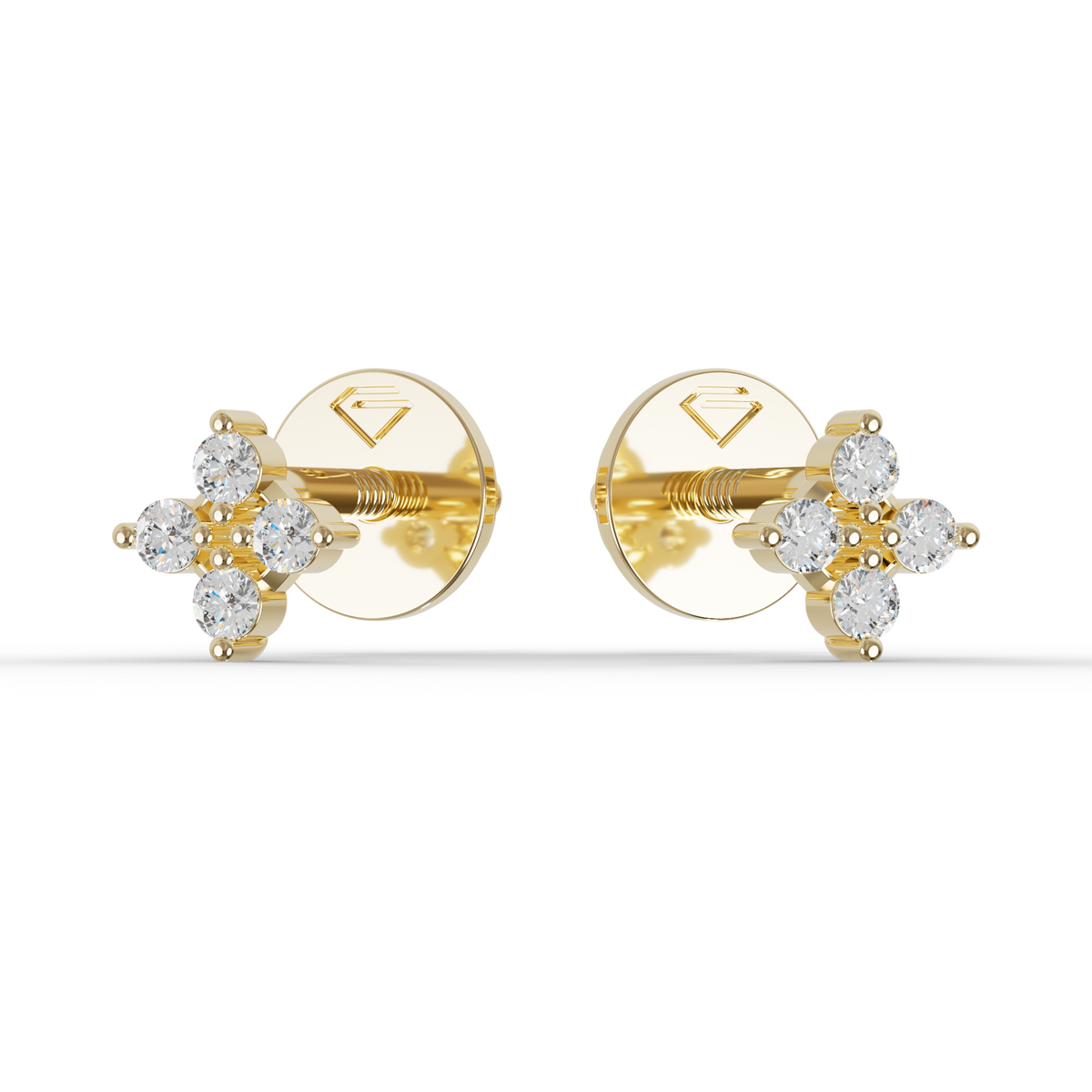 Guru Jewel's Warm Glow Four-Stone Blossom Earrings for Her