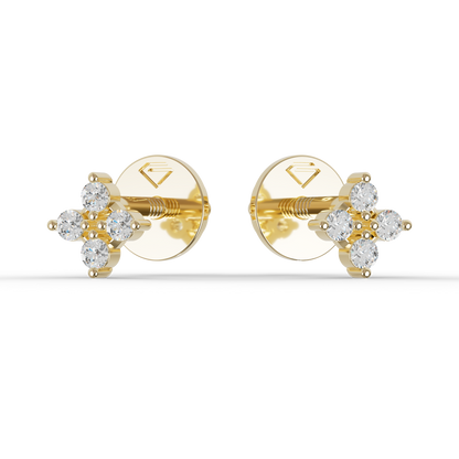 Guru Jewel's Warm Glow Four-Stone Blossom Earrings for Her