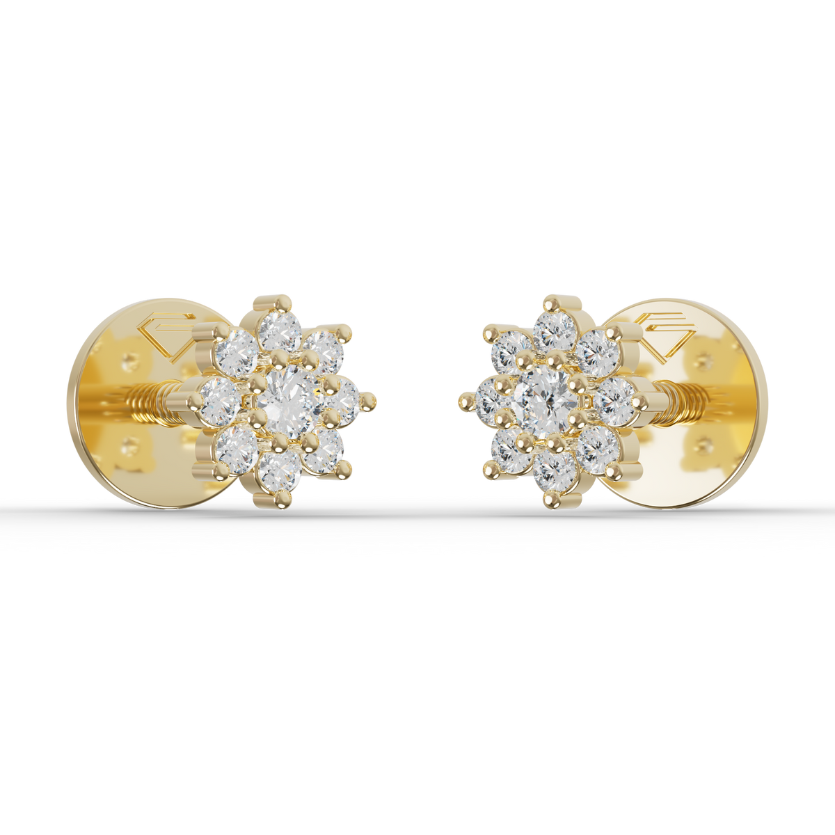 Guru Jewel's Sunshine Daisy Vermeil Earrings for Her