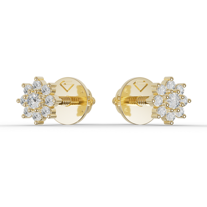 Guru Jewel's Sunshine Daisy Vermeil Earrings for Her