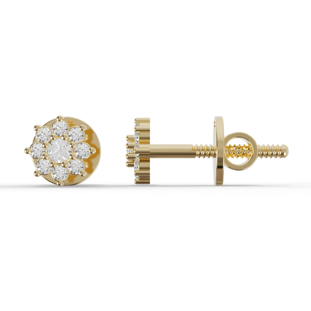 Guru Jewel's Sunshine Daisy Vermeil Earrings for Her