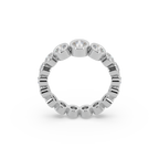 Beauteous Attractive 925 Silver And Round Diamond Studded Ladies Ring For Her