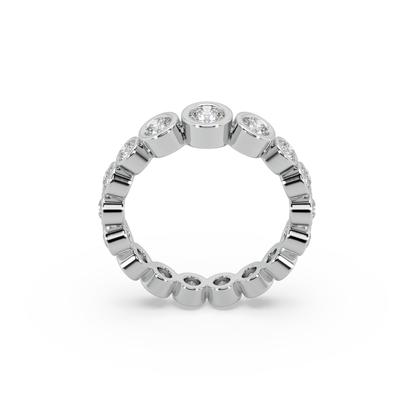 Beauteous Attractive 925 Silver And Round Diamond Studded Ladies Ring For Her