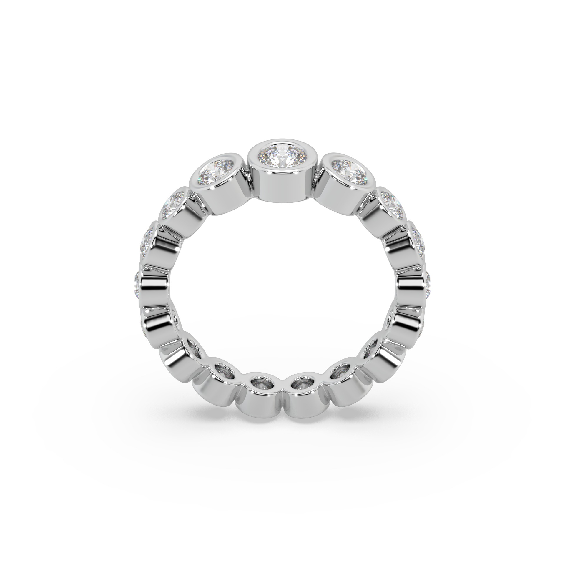 Beauteous Attractive 925 Silver And Round Diamond Studded Ladies Ring For Her