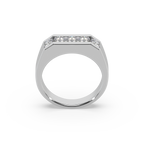 3.8mm Round Channel Round Diamond Gents Ring For Him