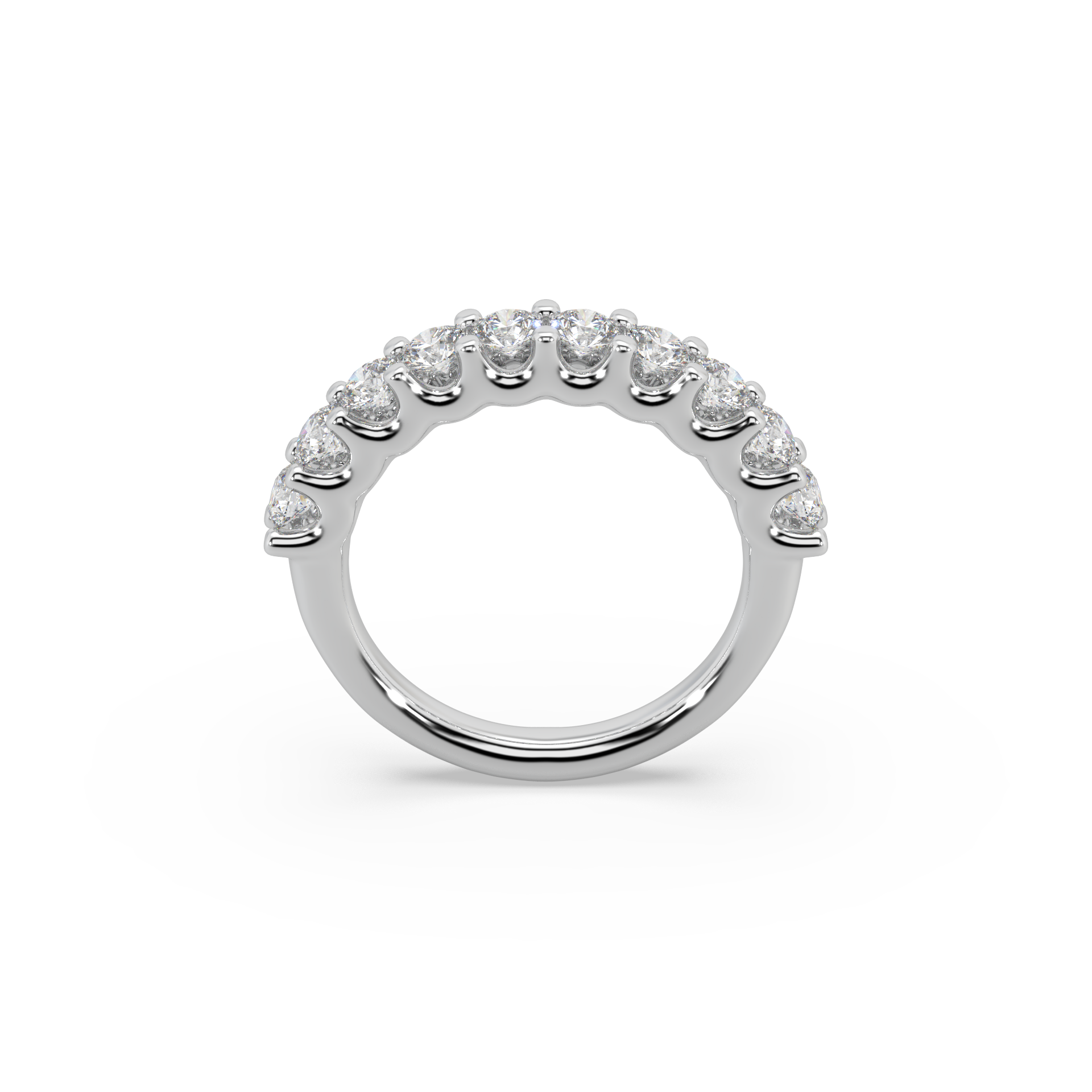 Classic Eternity 925 Silver And Diamond Studded Ladies Ring For Her