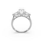 Fabulous 925 Silver Fancy Cut Fancy Diamond Studded Trending Ladies Ring For Her