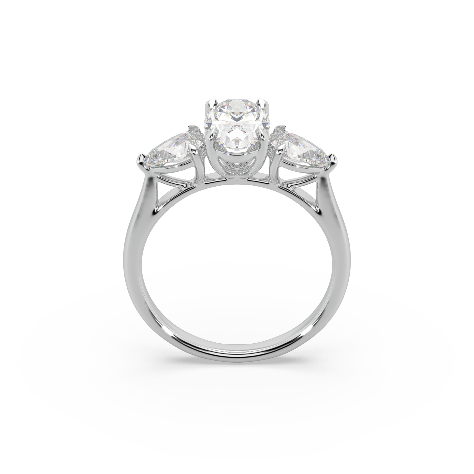 Fabulous 925 Silver Fancy Cut Fancy Diamond Studded Trending Ladies Ring For Her