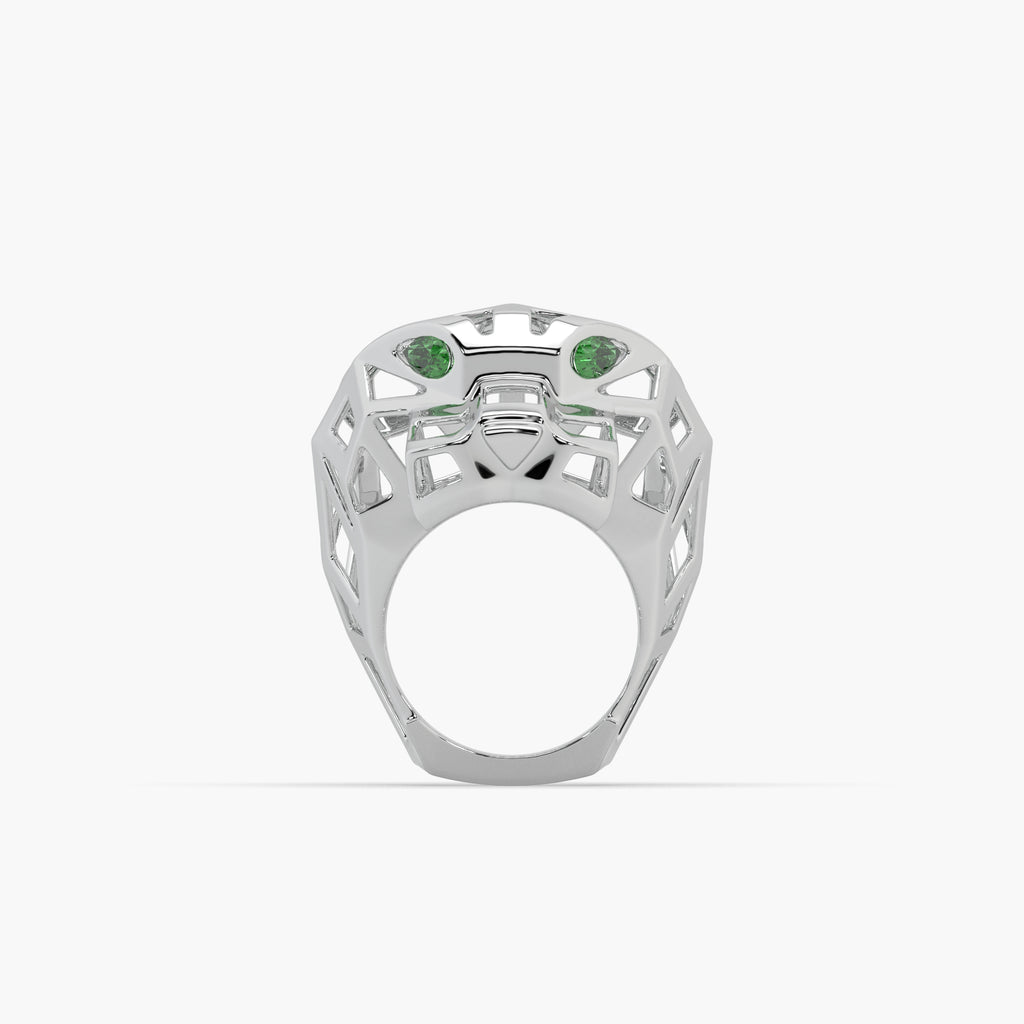 Guru Jewel's Fascinating Panther Style Silver Ring For Him