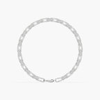 Guru Jewel's Exclusive Round Diamond Studded Tennis Silver Bracelet