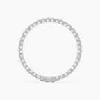 Guru Jewel's Glamorous 4.00 MM Round Solitaire Diamond Studded Silver Tennis Bracelet