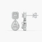 Guru Jewel's Diamond Studded Devastating Silver Earrings For Her