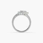 Guru Jewel's Round Diamond Studded Elegant Silver Ring For Her