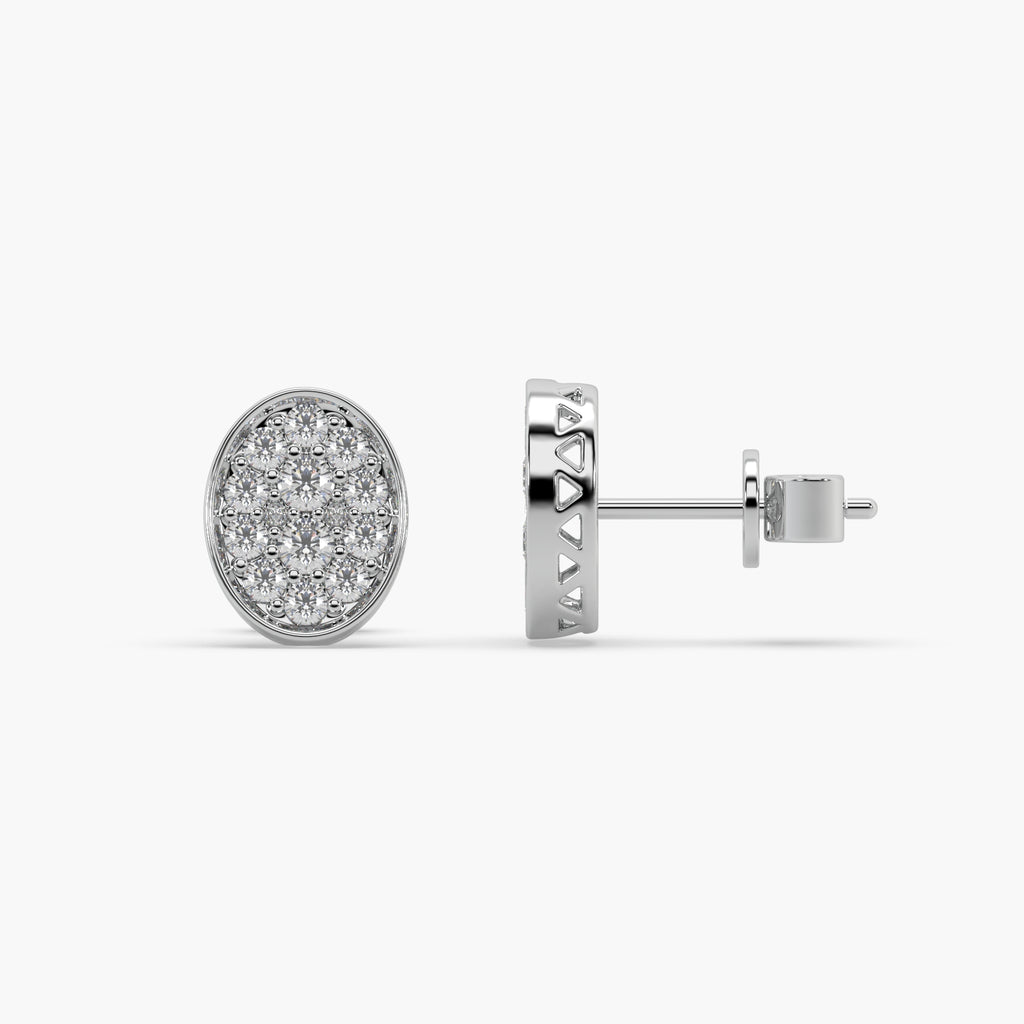 Guru Jewel's Round Studded Oval Shape Earrings For Her