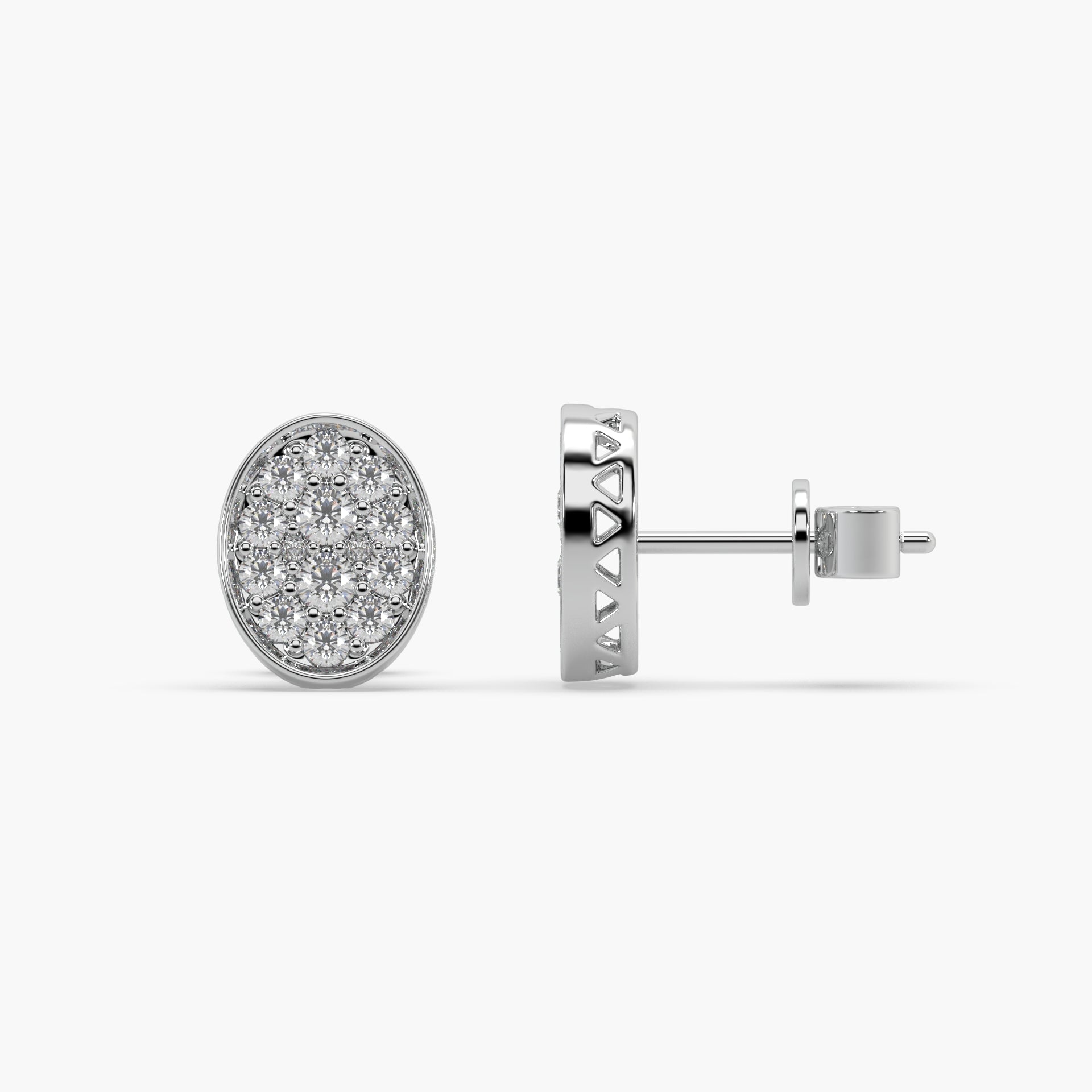 Guru Jewel's Round Studded Oval Shape Earrings For Her