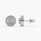 Guru Jewel's Round Diamond Studded Fascinating Design Earrings For Her