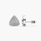 Guru Jewel's Beauteous Silver And Diamond Studded Earrings For Her