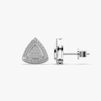 Guru Jewel's Moissanite Studded Silver Earings For Her