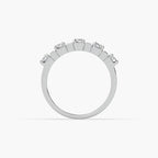 Guru Jewel's Bugget And Round Studded Silver Band Ring For Her