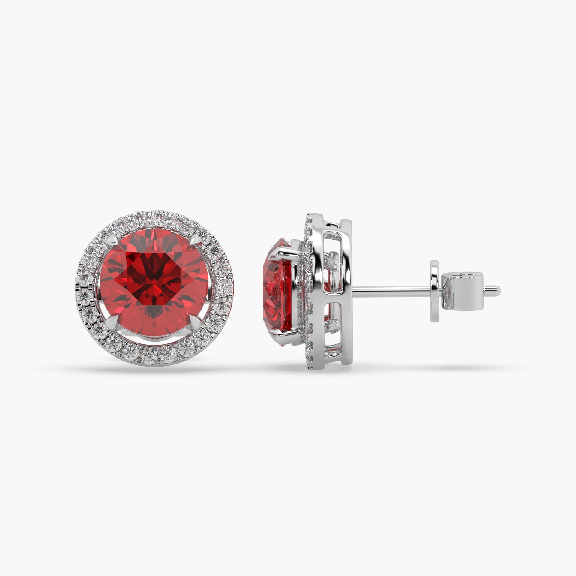 Guru Jewel's Round Solitaire Diamond Earrings For Her