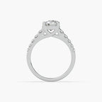 Guru Jewel's Round Solitaire Studded Exclusive Silver Ring For Her