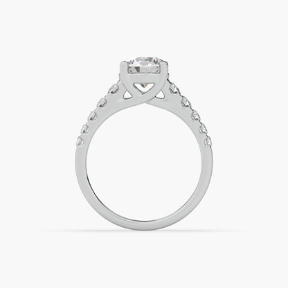Guru Jewel's Round Solitaire Studded Exclusive Silver Ring For Her