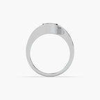 Guru Jewel's Round Solitaire Studded Exclusive Silver Ring For Her