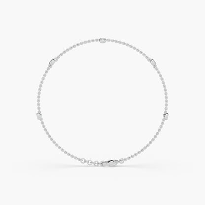 Guru Jewel's Round Diamond Studded Fascinating Silver Loose Bracelet For Her