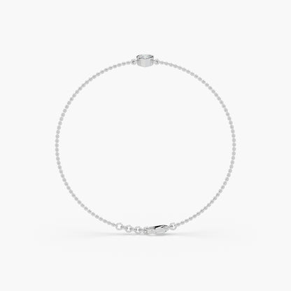 Guru Jewel's Heart Shaped Diamond Studded Loose Silver Bracelet For Her
