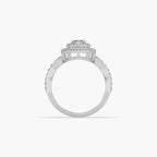 Guru Jewel's Fancy Pear Shaped And Round Diamond Studded Captivating Silver Ring For Her