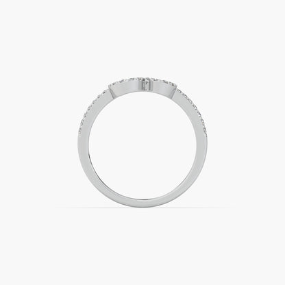 Guru Jewel's Round Diamond Studded "OM" Silver Ring For Her