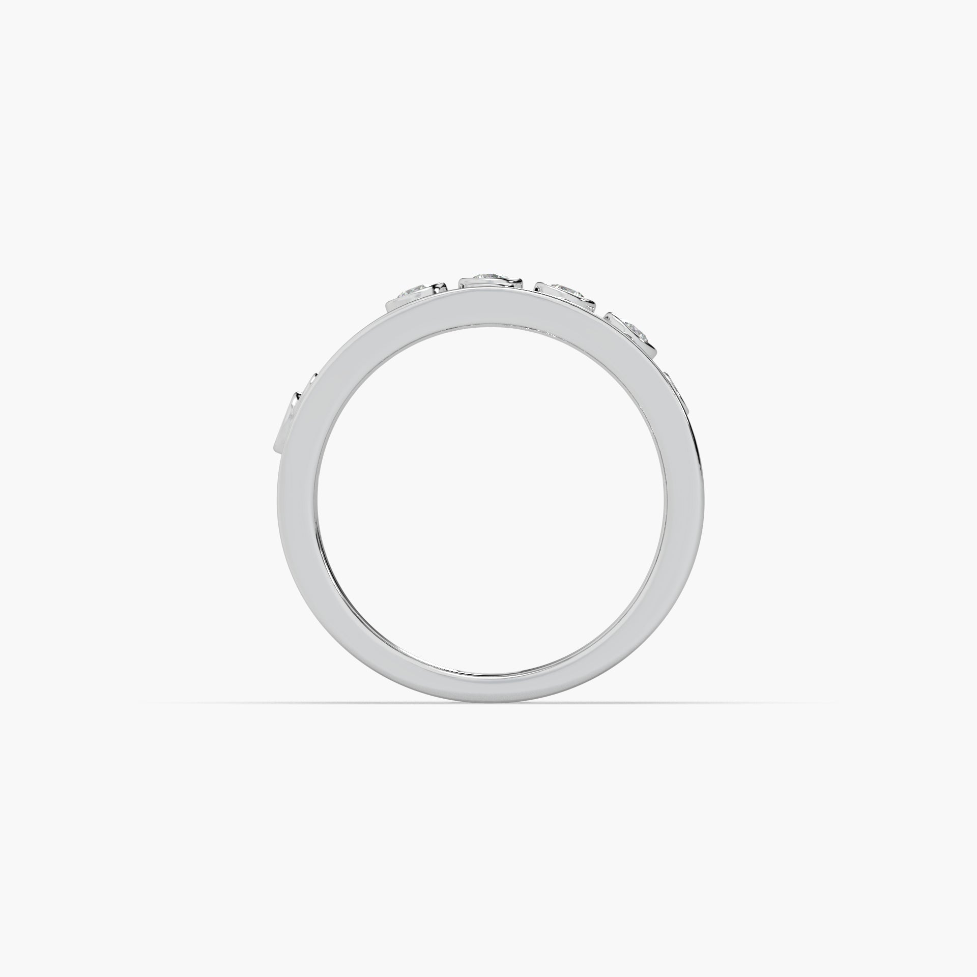 Guru Jewel's Round Diamond Studded Fashion Silver Ring For Her