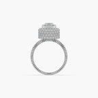 Guru Jewel's Round Diamond Studded Devastating Silver Ring For Her